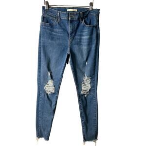 Levi's 720 High Rise Super Skinny Ripped Jeans Size 29